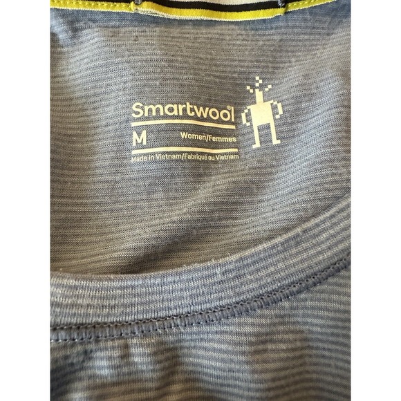 Smartwool Blue Raglan Long Sleeve Tee Fitted - Picture 10 of 15